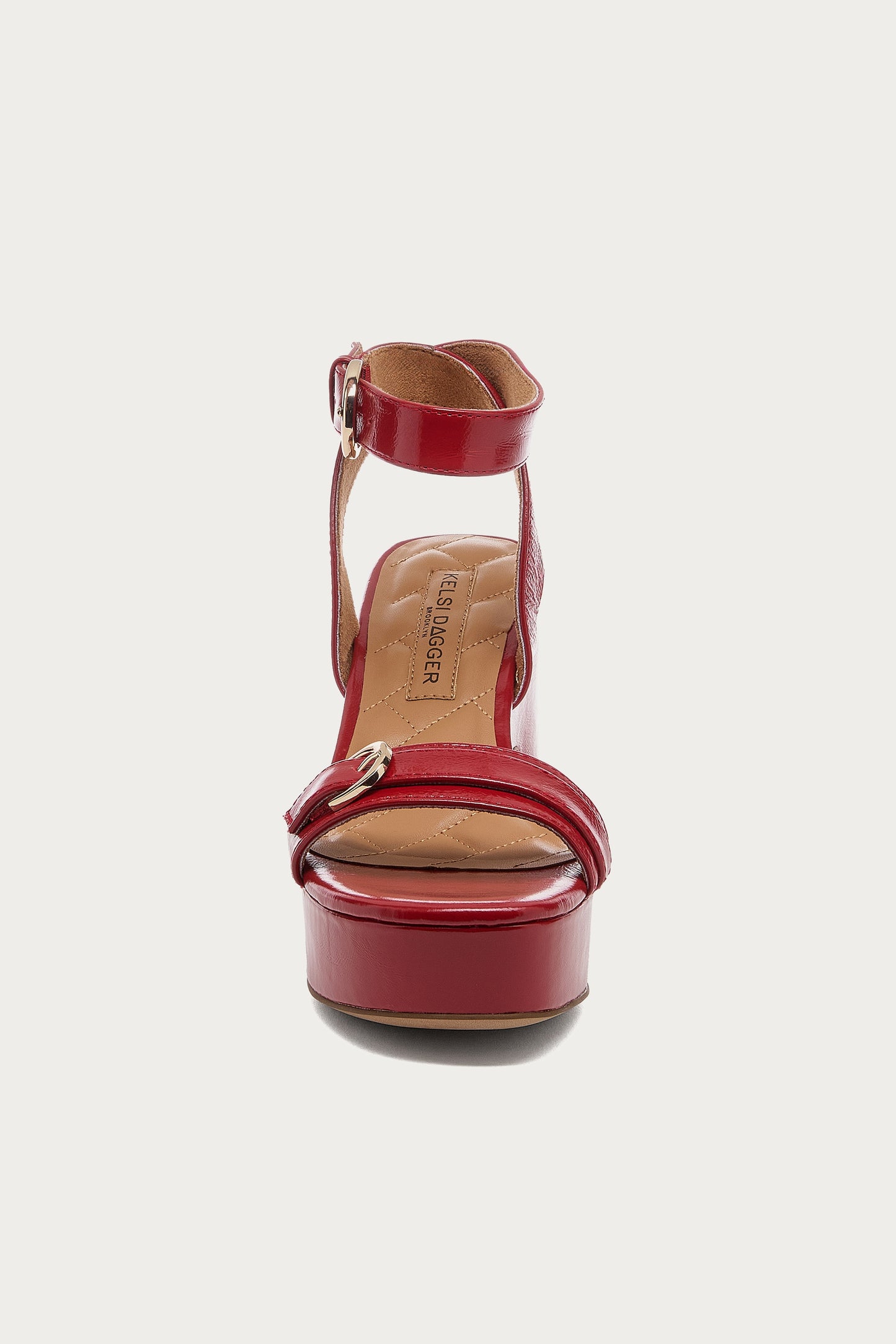 Wendy Crimson Leather Heel