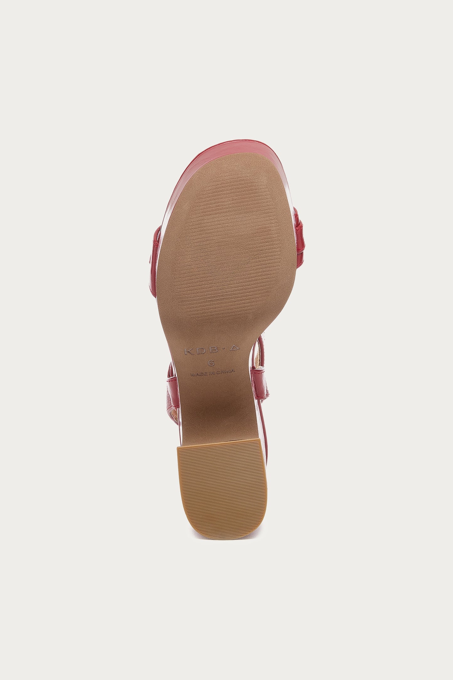 Wendy Crimson Leather Heel