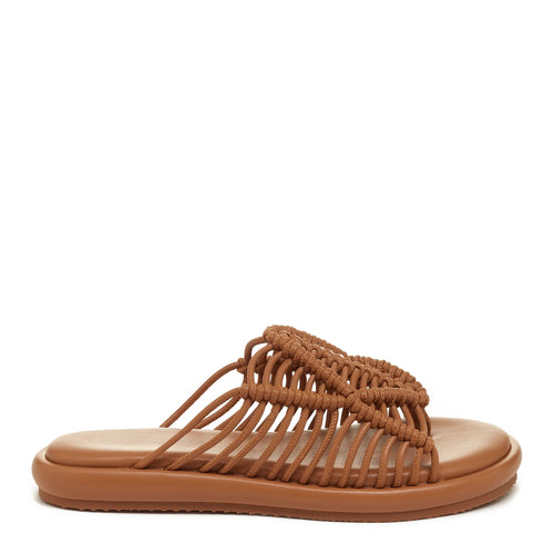 Turn Tan Slide Sandal